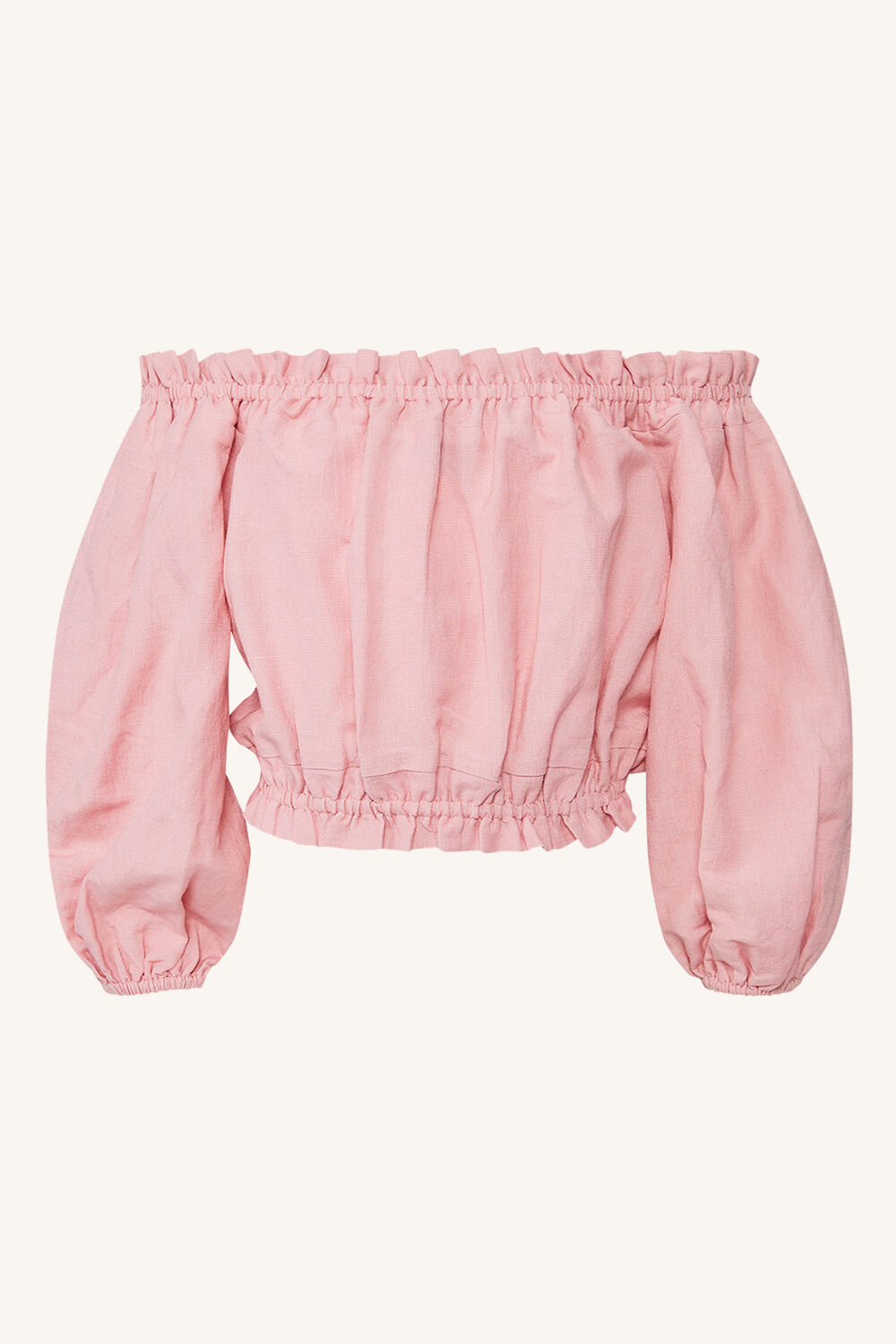 Pink off on sale the shoulder blouse