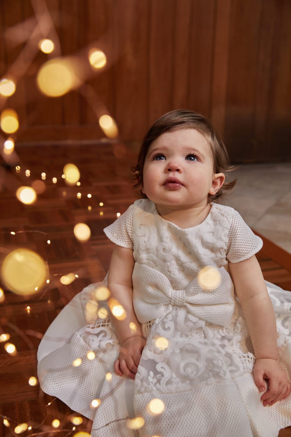 BABY GIRL AVA STARLET DRESS in colour SNOW WHITE