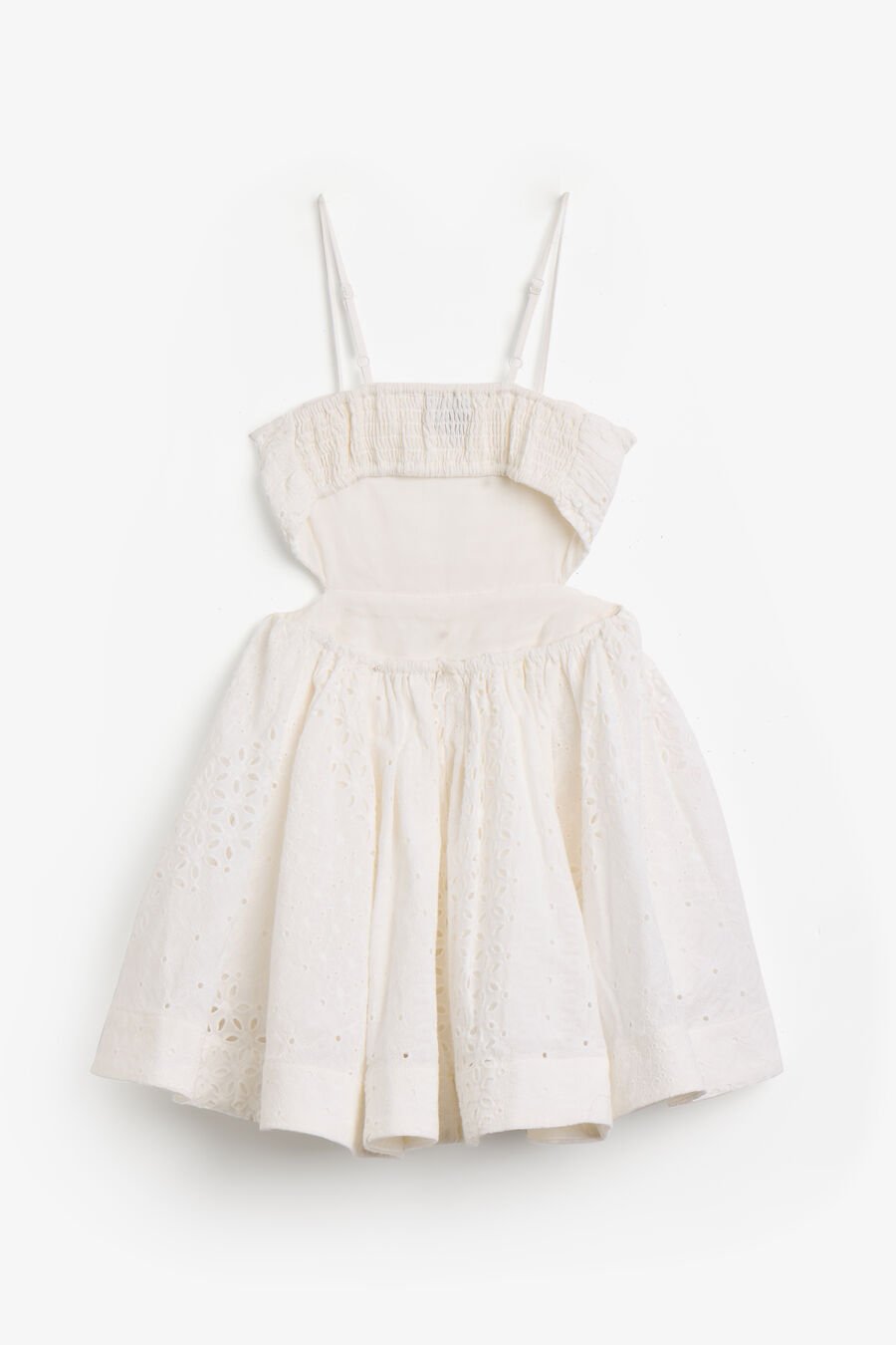 ZARELA BRODERIE MINI DRESS in colour Orchid White