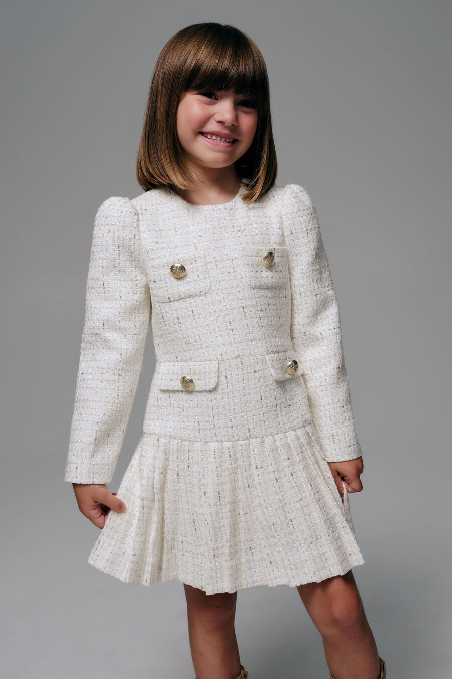 Girls Shiloh Boucle Dress