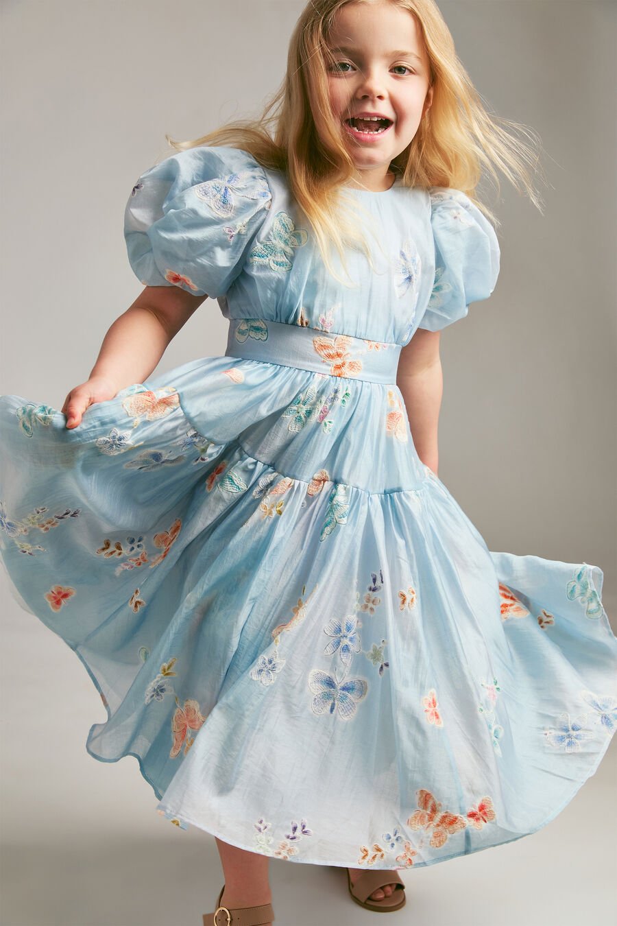 Girls Zoe Butterfly Midi Dress