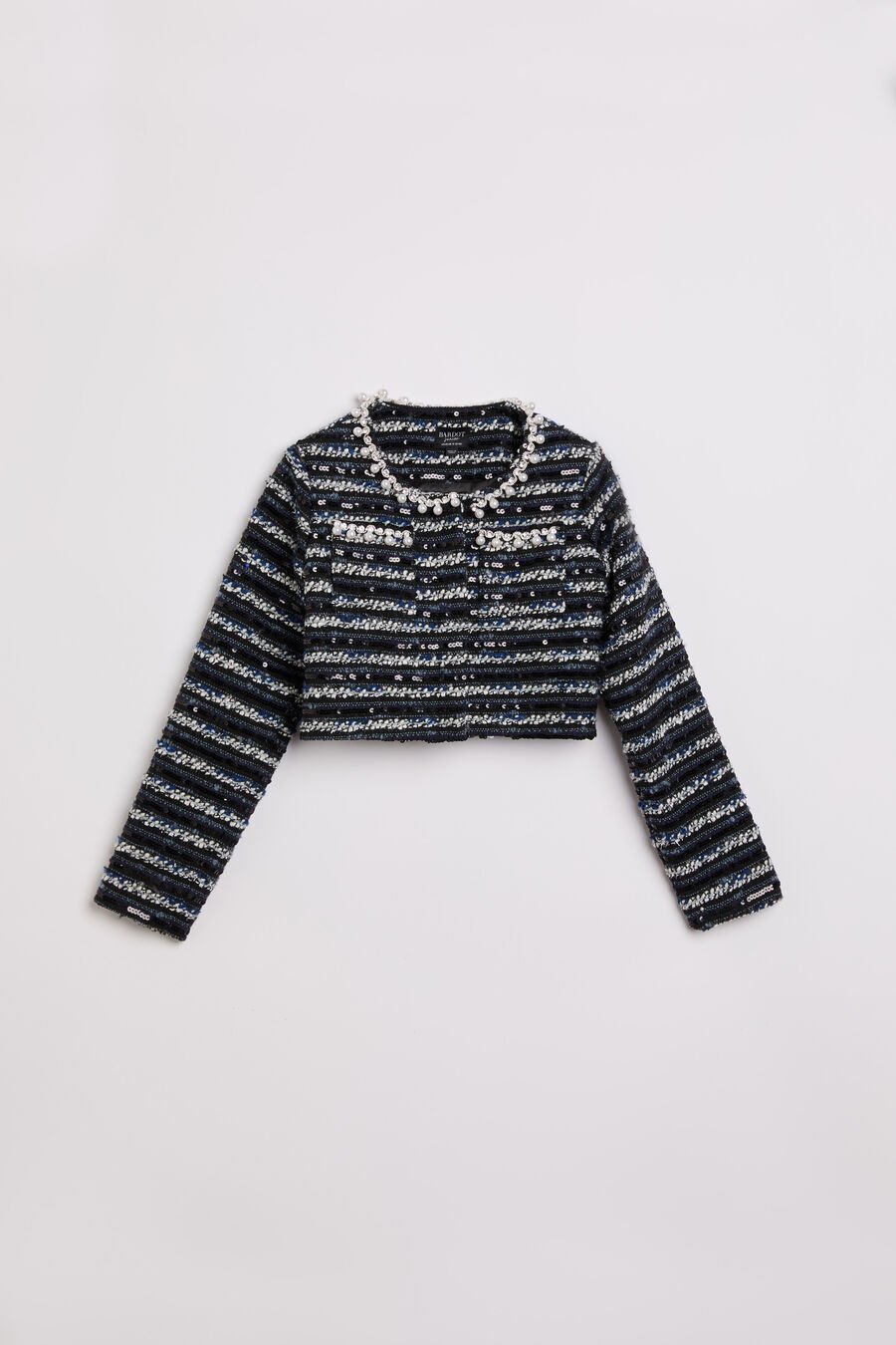 LANA BOUCLE JACKET in colour NAVY/BLACK