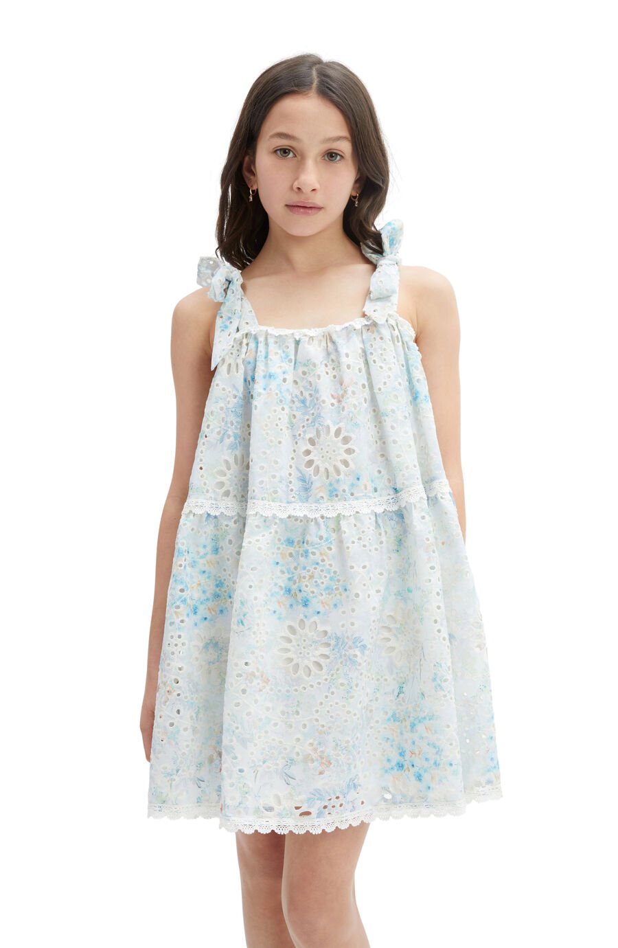 SYLVIE BRODERIE MINI DRESS in colour AUTUMN FL