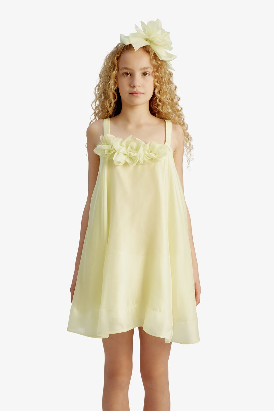 CECILIA MINI DRESS in colour Canary Yellow