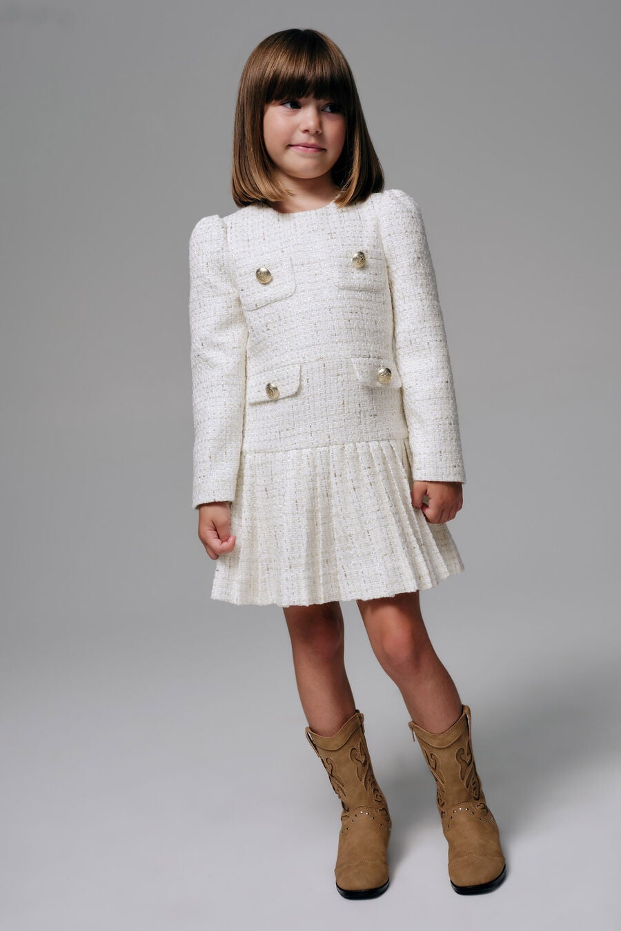 Girls Shiloh Boucle Dress