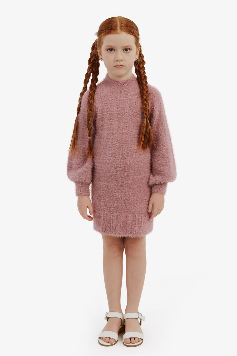Girls Bell Sleeve Knit Dress