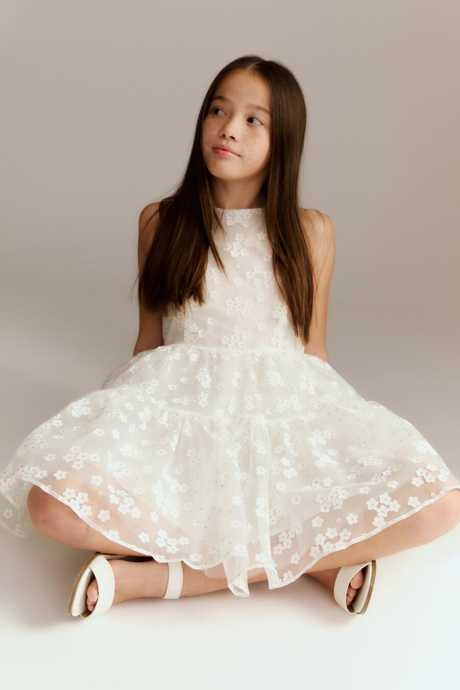ANABELLE MINI DRESS in colour Orchid White