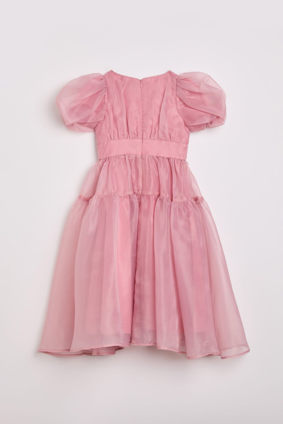 ZOE ORGANZA MIDI DRESS in colour Dusty Pink