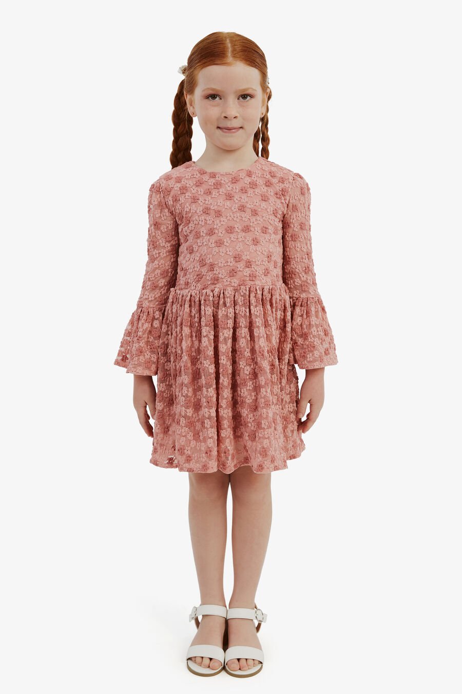 ELOISE LACE DRESS in colour PINK/MULTI