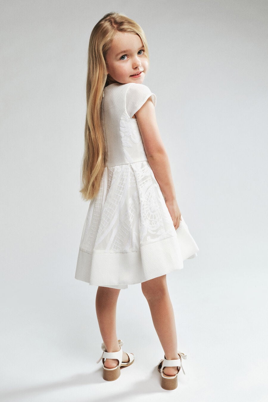 AVA STARLET SEQUIN DRESS in colour IVORY
