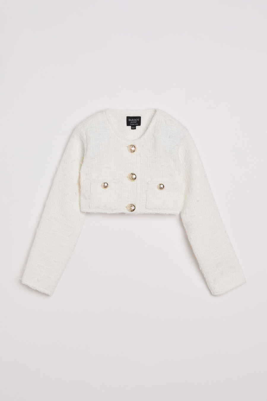 SUTTON BOUCLE CROP JACKET in colour WHITE