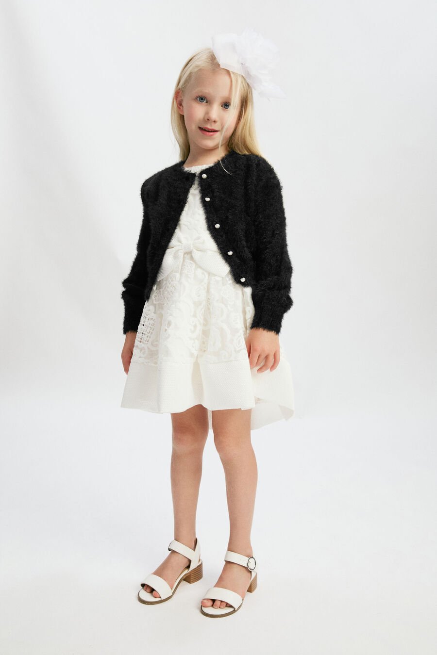 BELL SLEEVE CARDI in colour BLACK