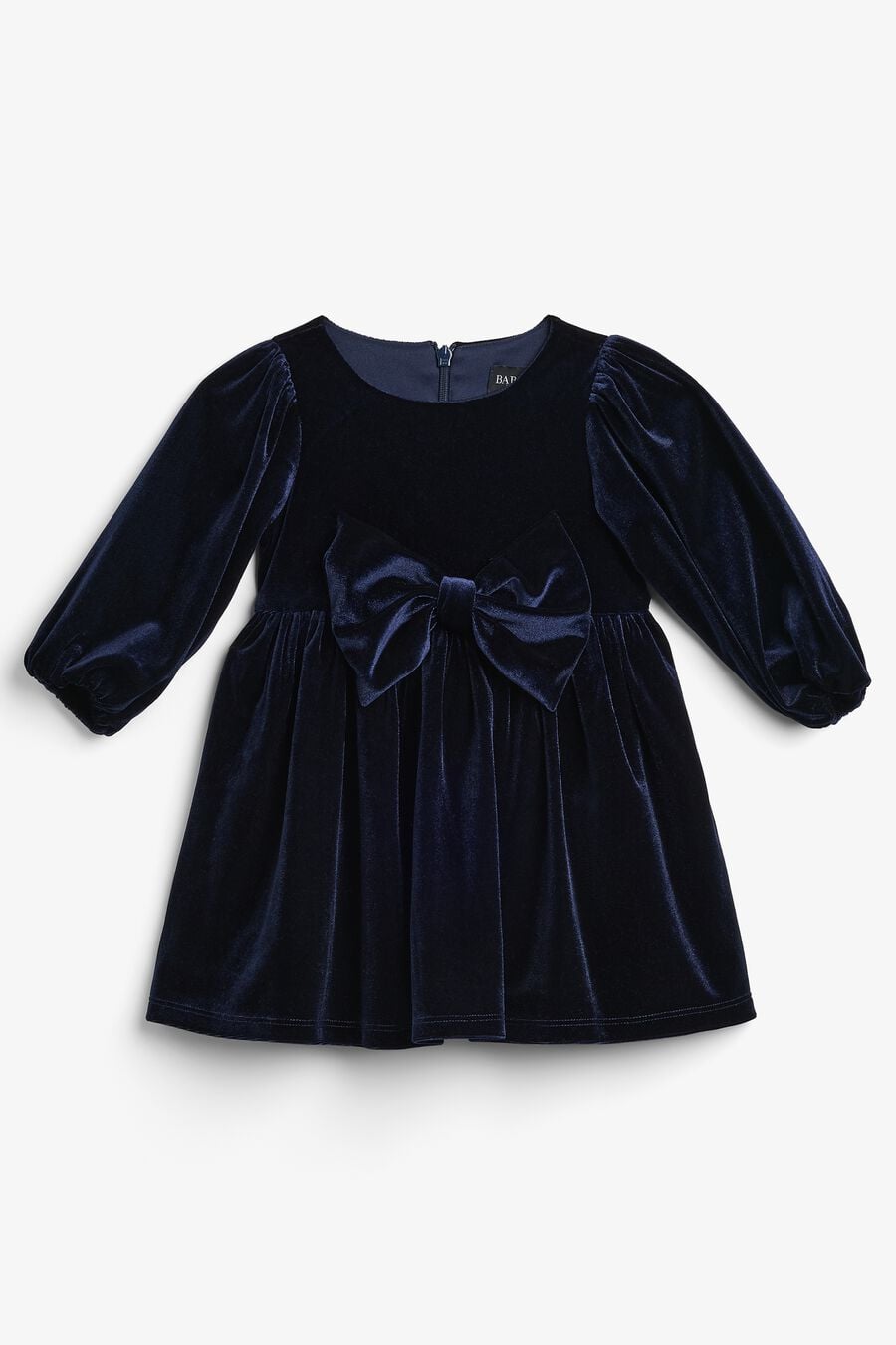 LINDSEY VELOUR MINI DRESS in colour NAVY