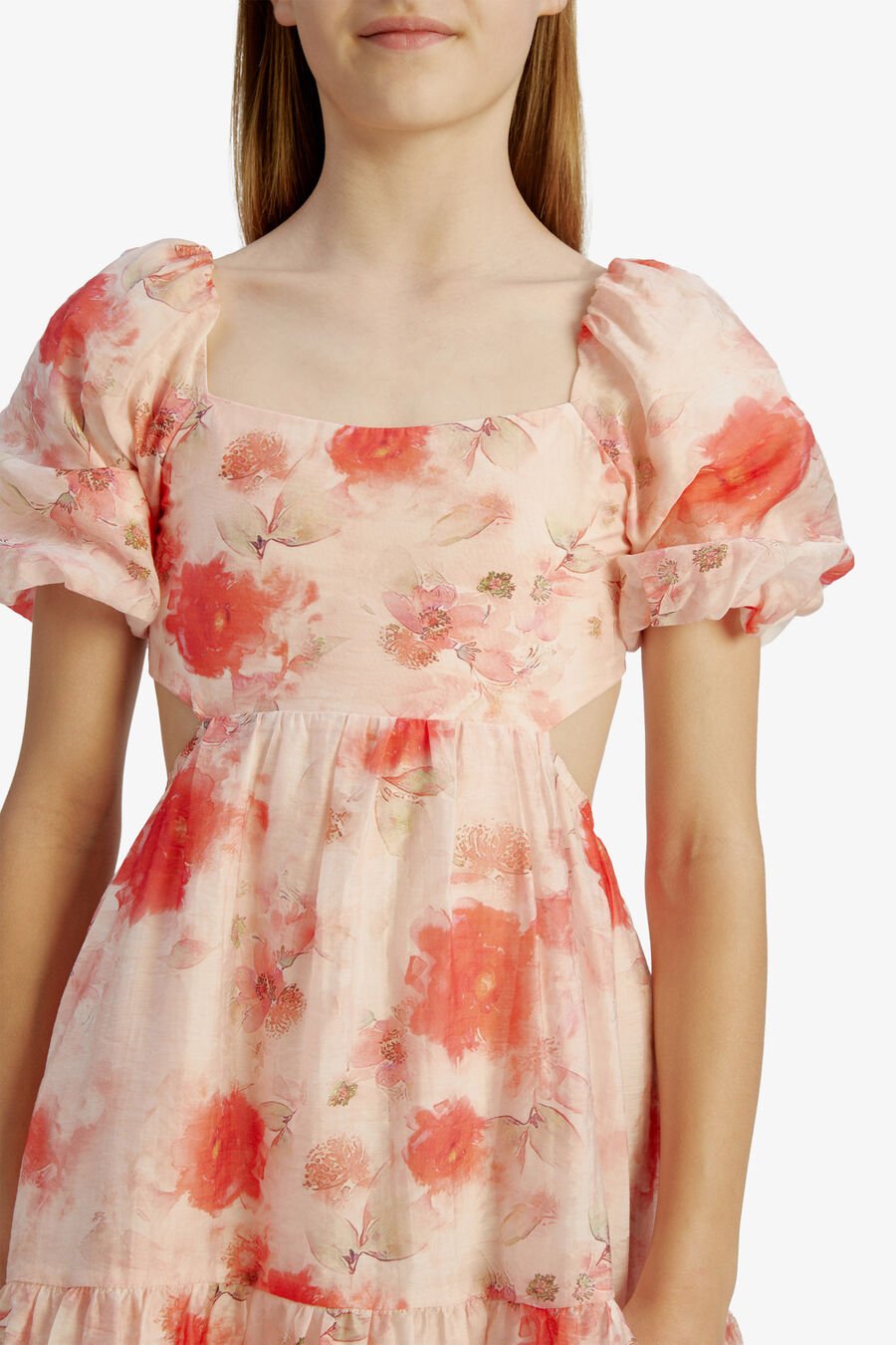 ELLORY MINI DRESS in colour PINK FLORA