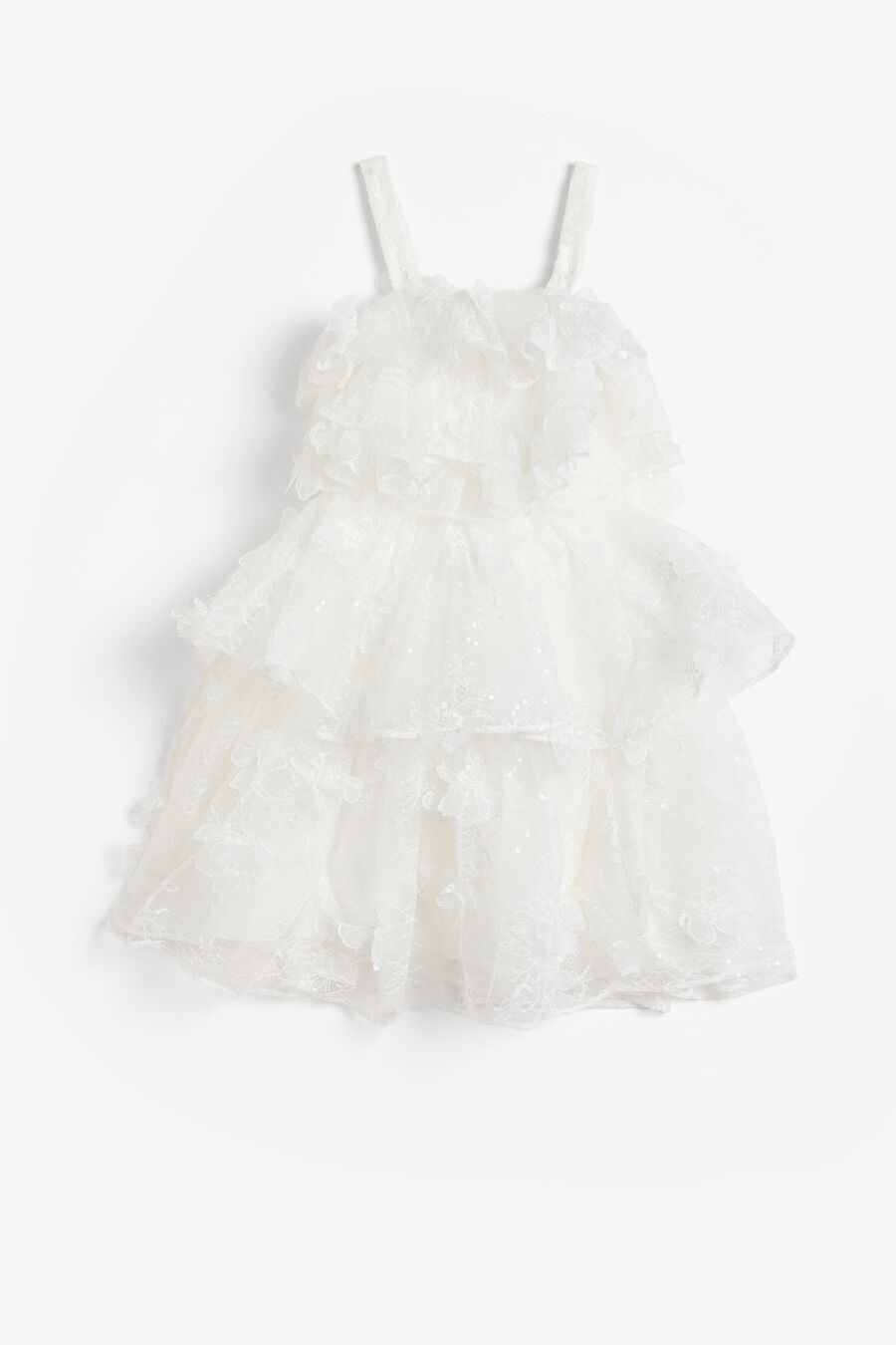 Girls Marina Tiered Lace Dress