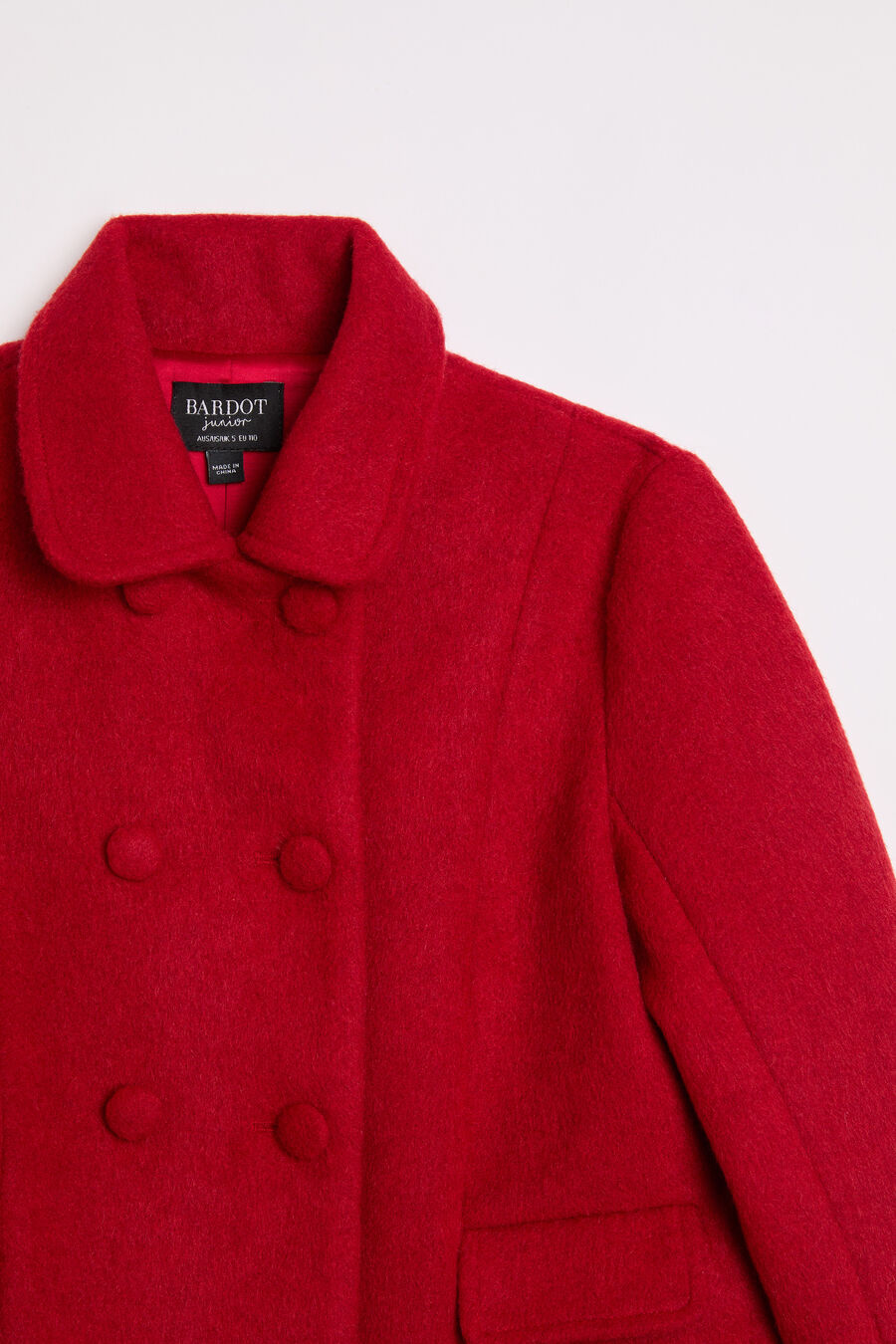 LEAH WOOL COAT in colour RED