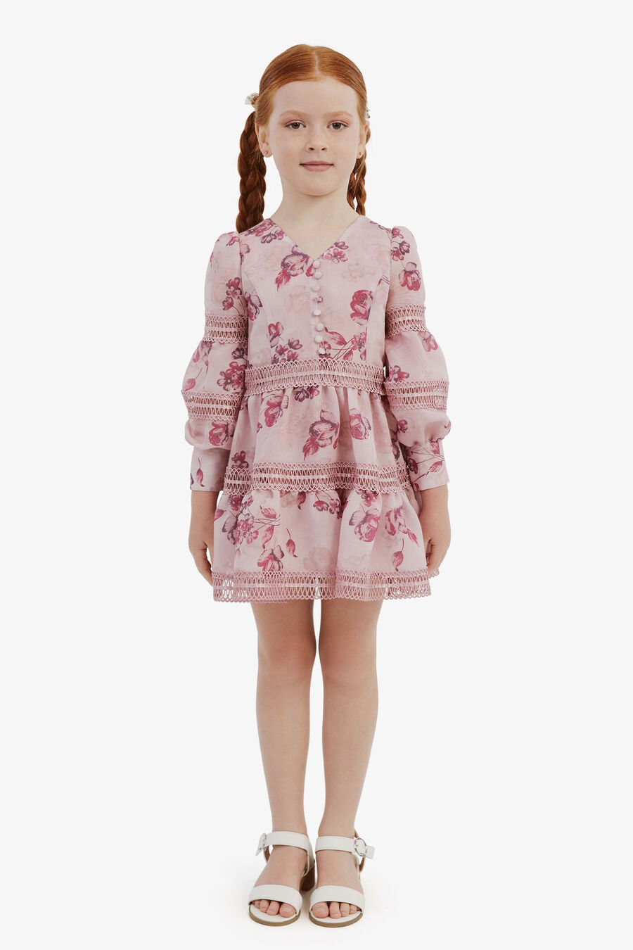 VENICE FLORAL MINI DRESS in colour PINK FLORA