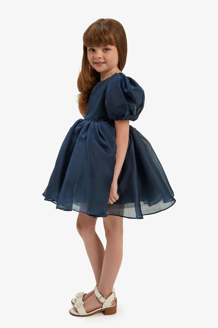 JULIET ORGANZA MINI DRESS in colour NAVY