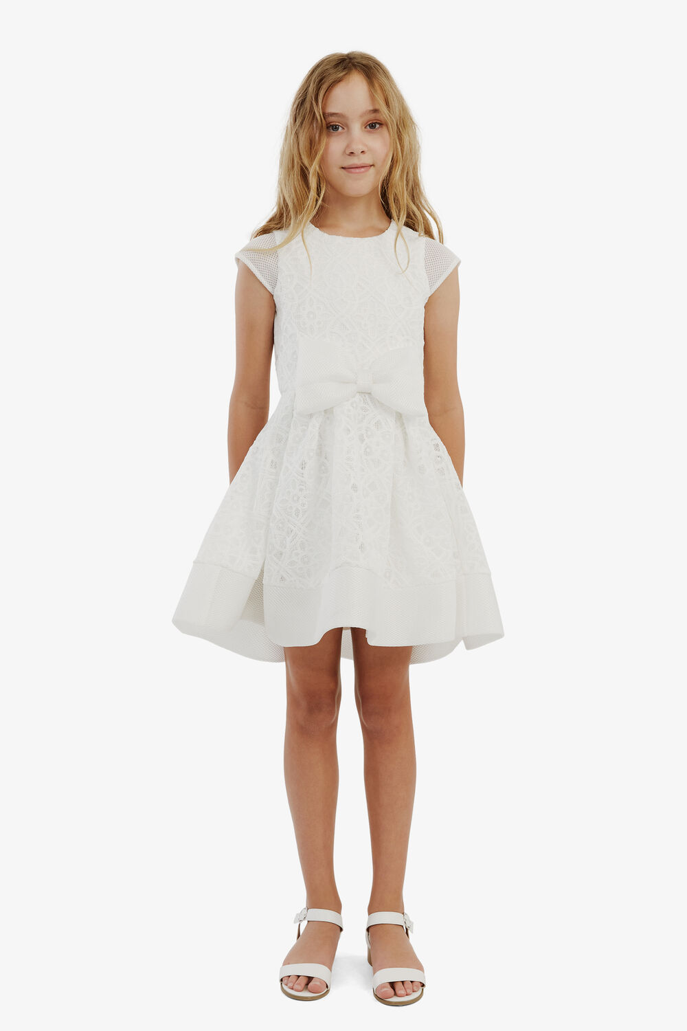 GIRLS AVA STARLET DRESS in colour SNOW WHITE