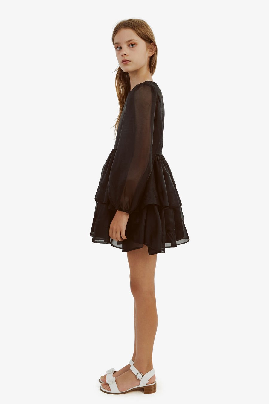 WEDNESDAY ORGANZA DRESS in colour BLACK