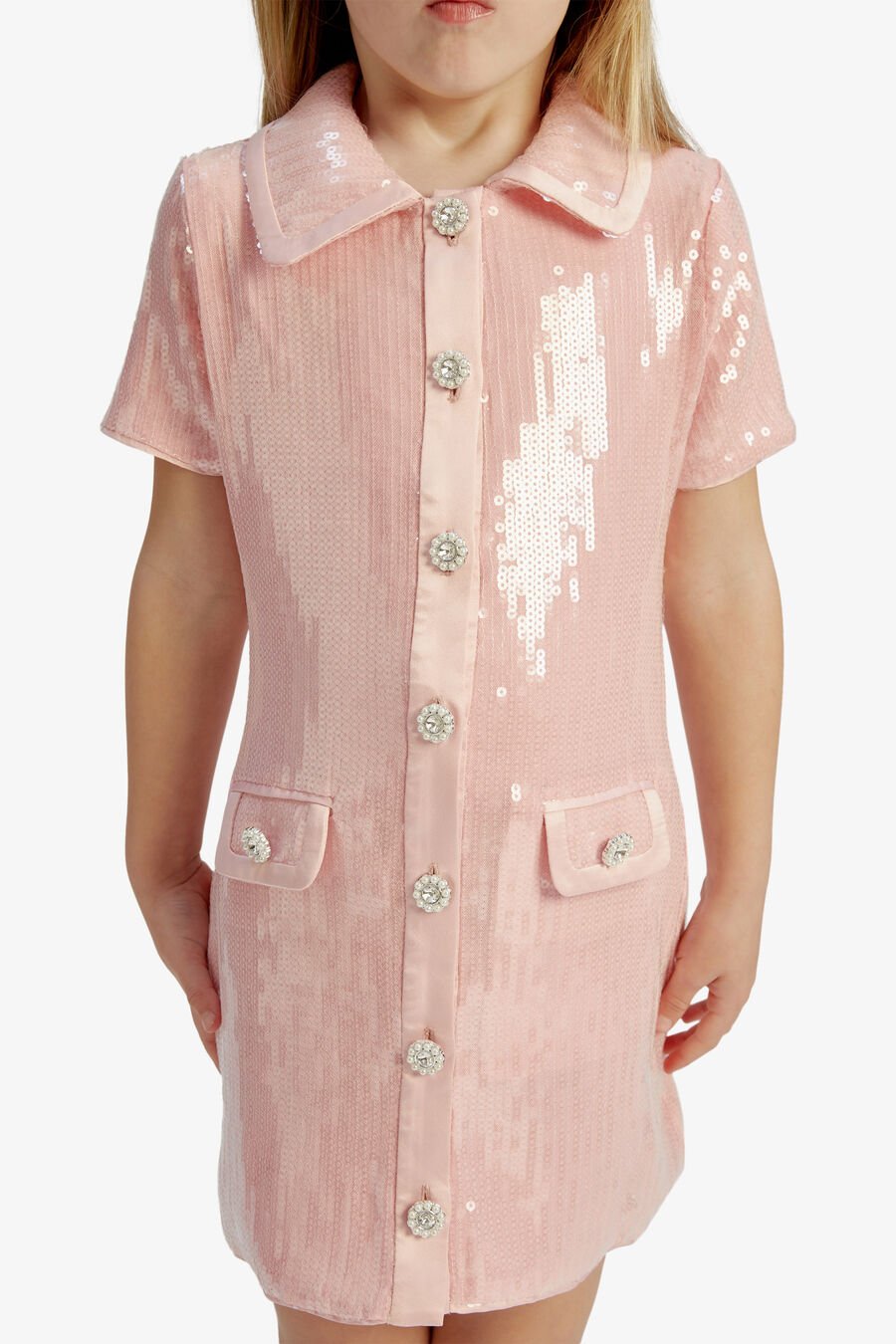 Girls Noah Sequin Mini Dress