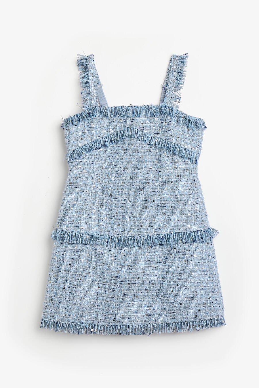 JAYDE BOUCLE DRESS in colour Blue
