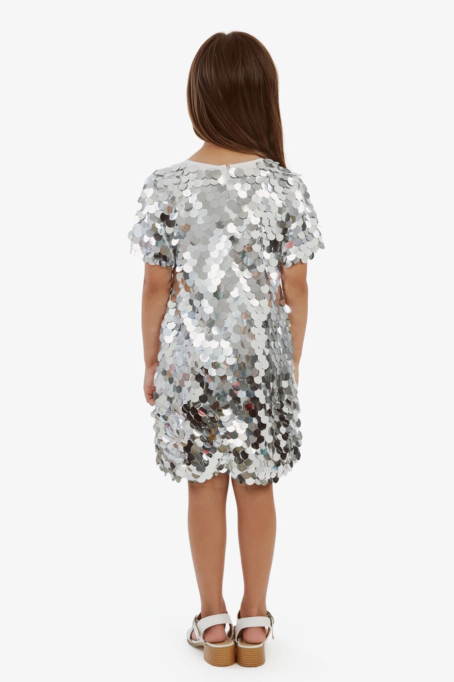 SUMAYA MINI SEQUIN DRESS in colour SILVER SEQ