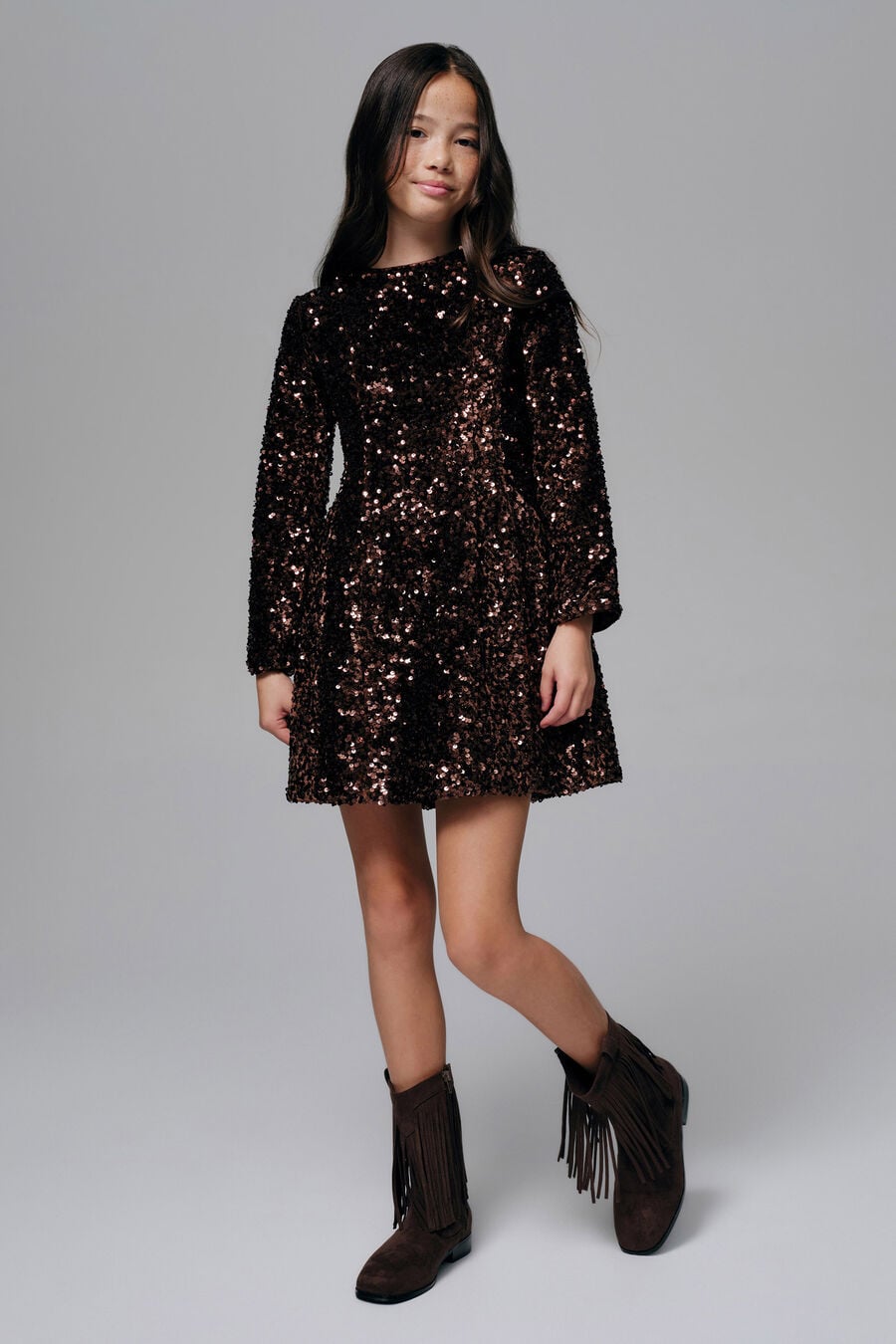 Girls Juniper Sequin Mini Dress