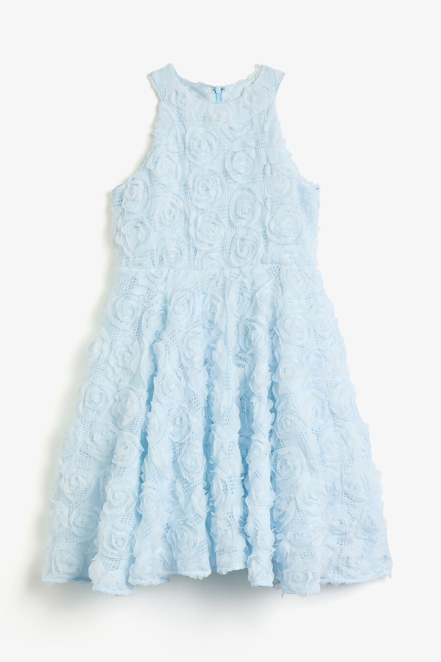EMILY ROSETTE DRESS in colour Blue