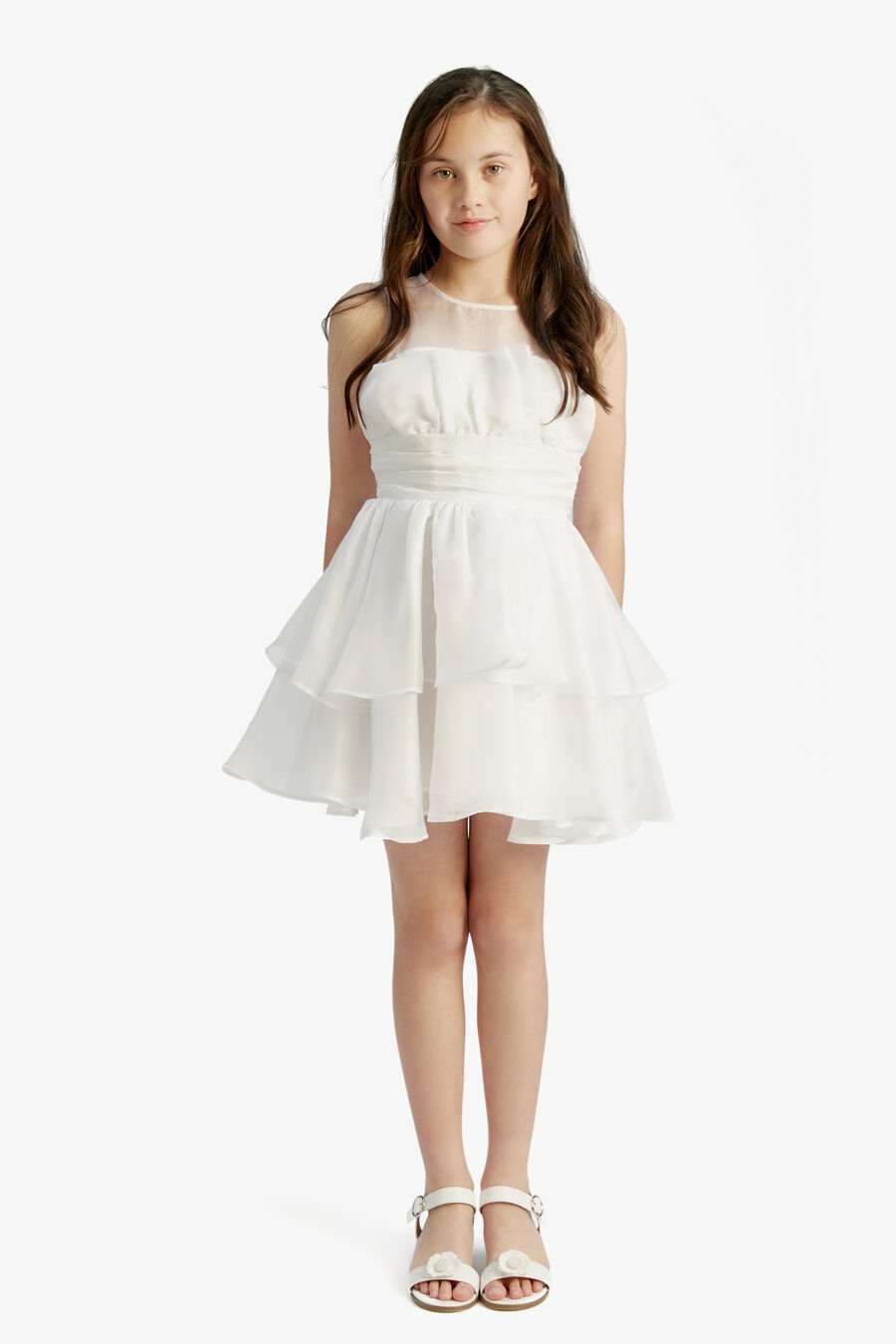 FALLON ORGANZA MINI DRESS in colour ORCHIDWHT