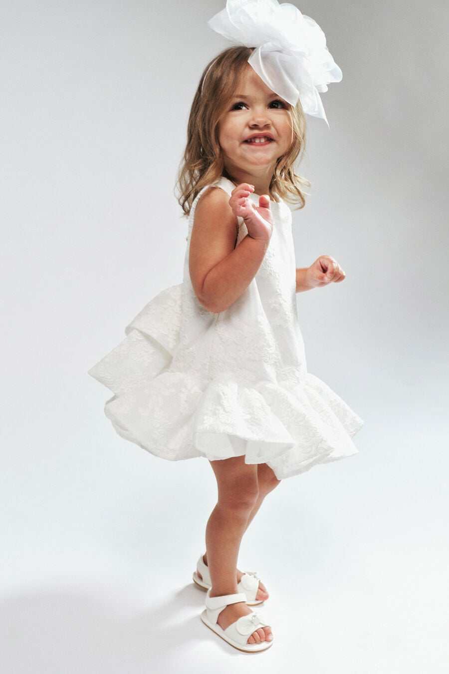 HALINA FLOWER HEADBAND in colour ORCHIDWHT