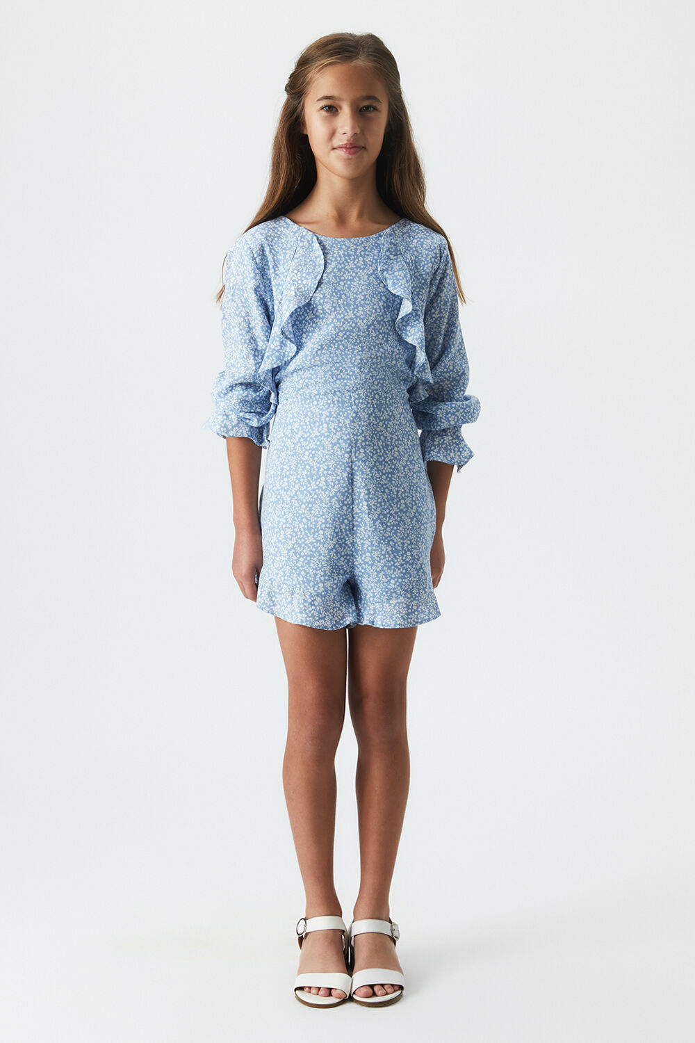 Girls blue cheap playsuit