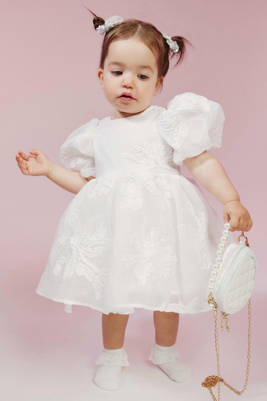 NELLA CHIFFON MINI DRESS in colour ORCHIDWHT
