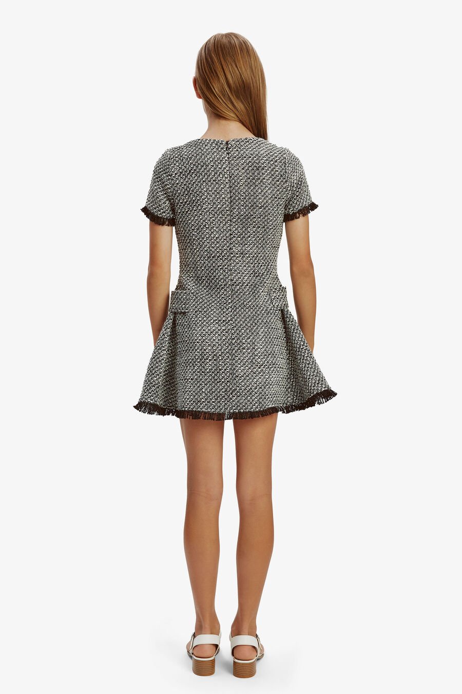 SUTTON BOUCLE DRESS in colour BLACK