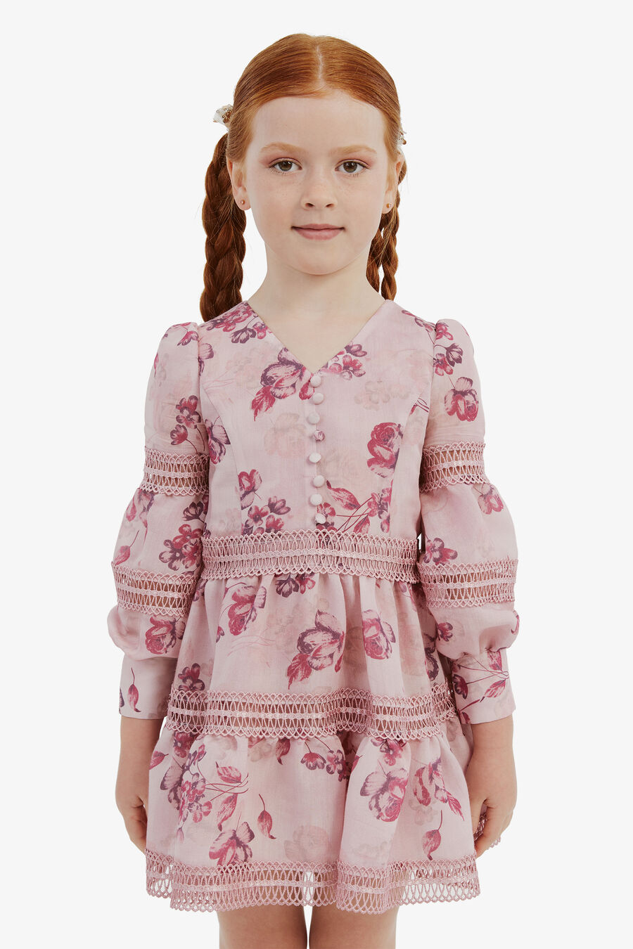 VENICE FLORAL MINI DRESS in colour PINK FLORA