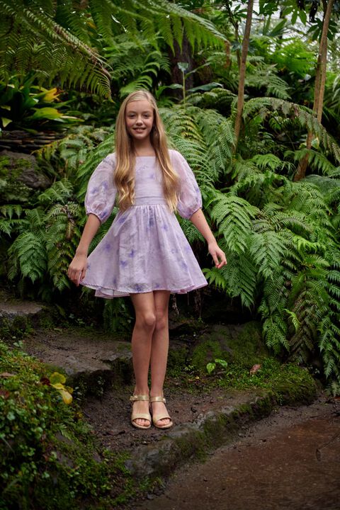 MARGO FLORAL MINI DRESS in colour PETAL PINK