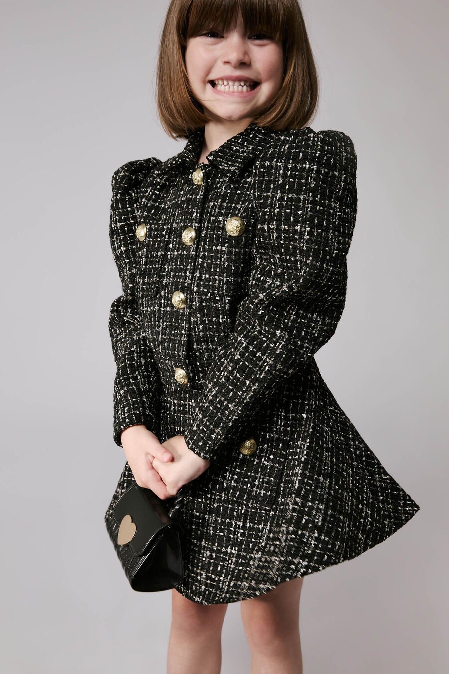 PHEOBE BOUCLE JACKET in colour Black Sparkle