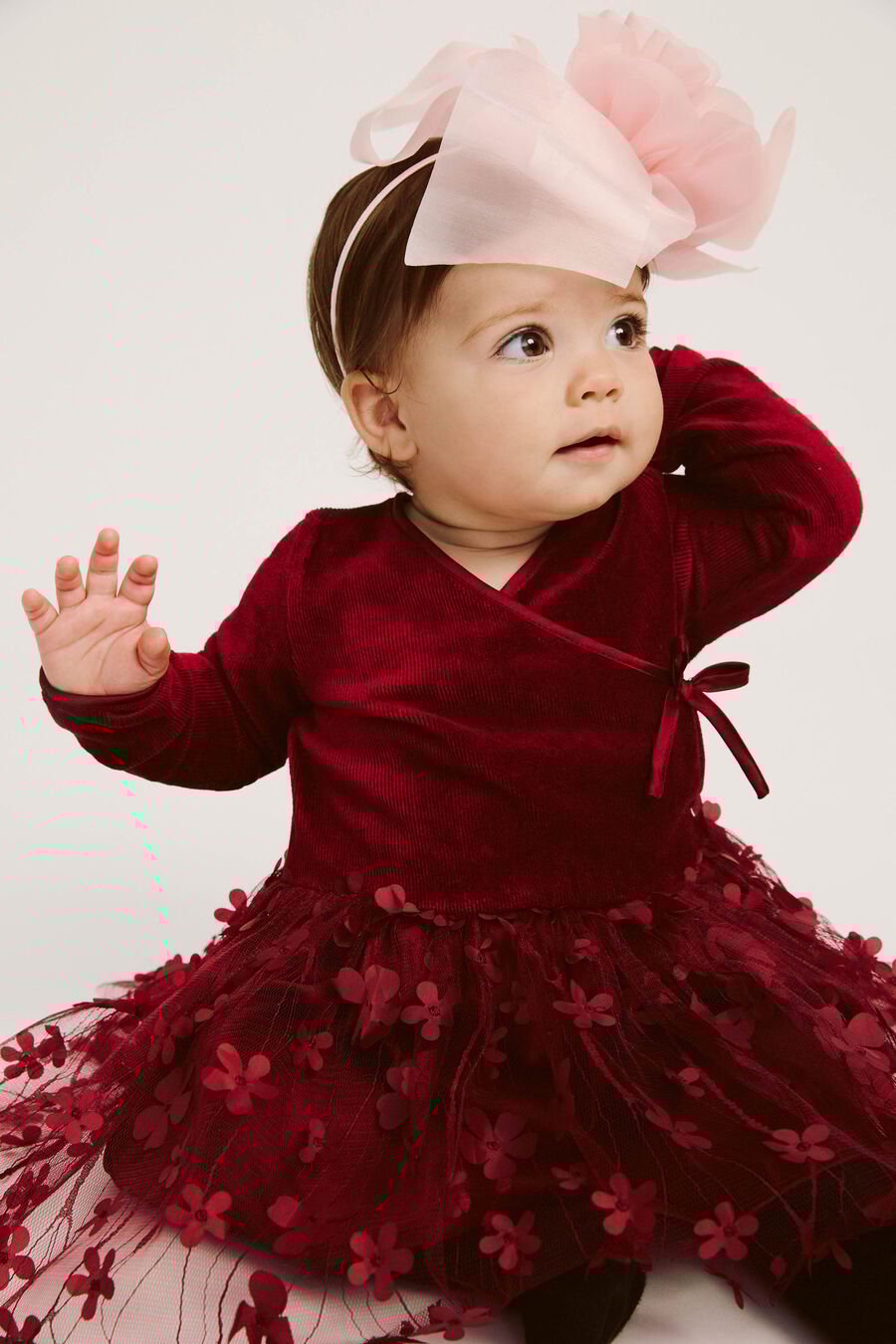 CARA  BALLET DRESS in colour Burgundy