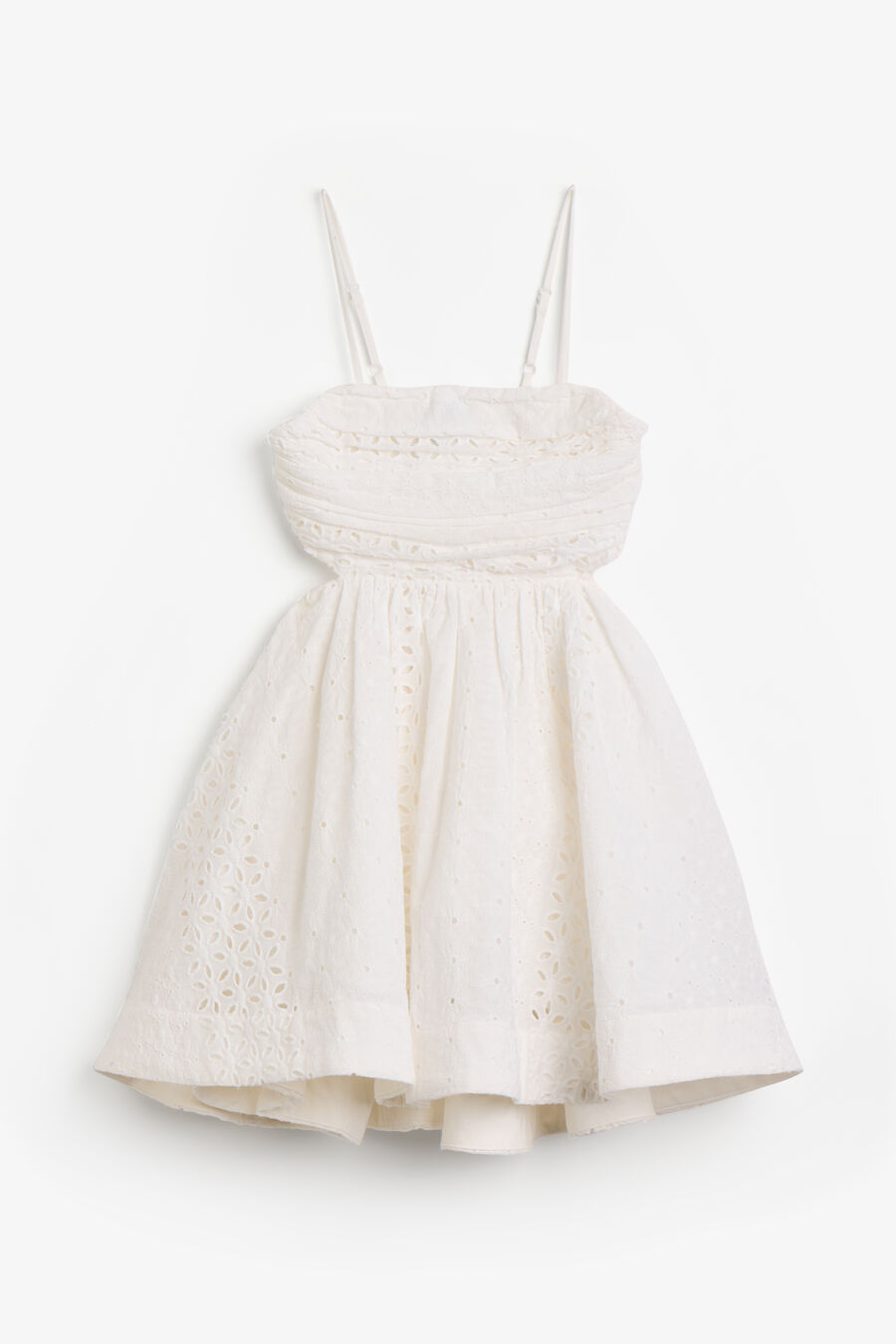 ZARELA BRODERIE MINI DRESS in colour Orchid White