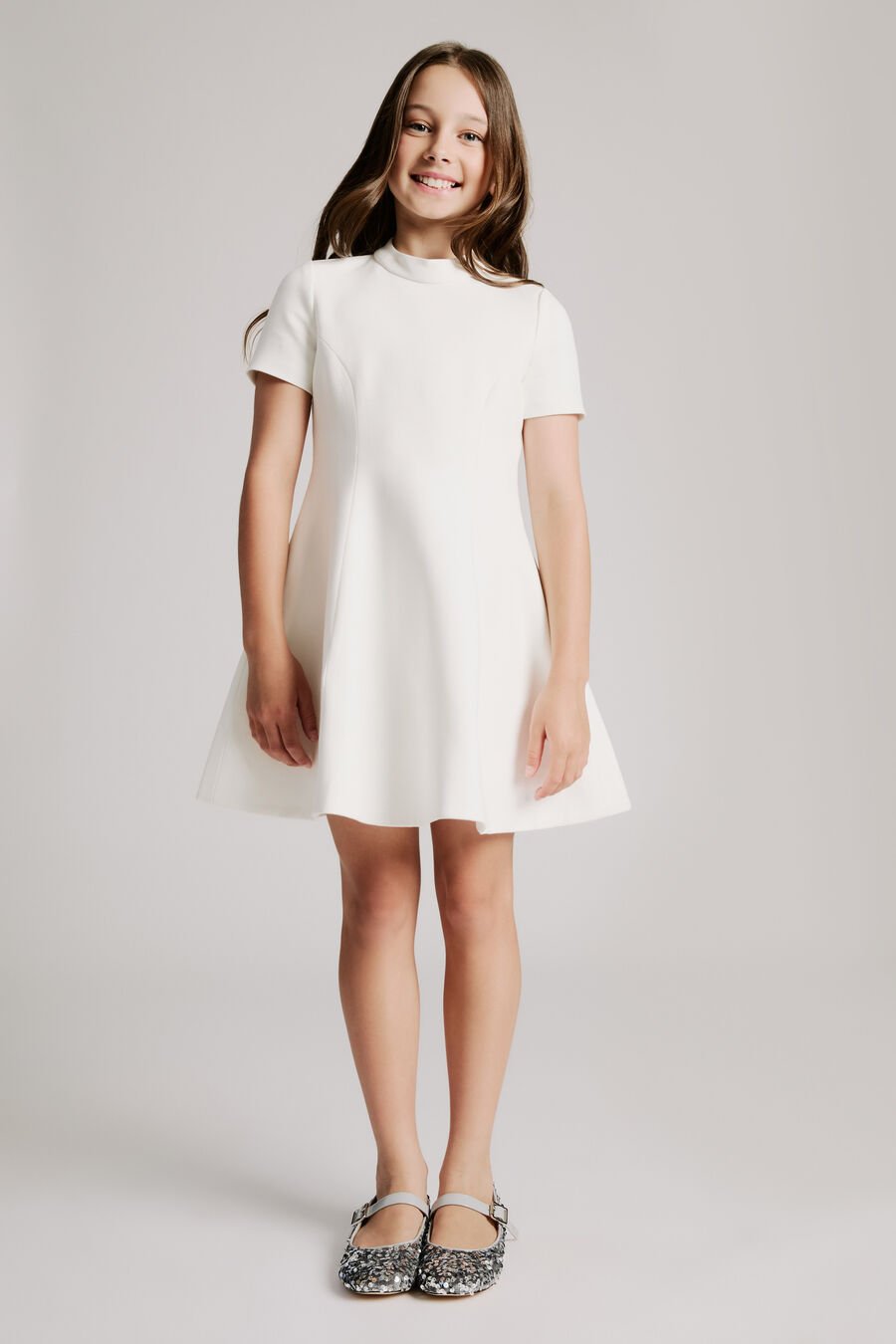 ZEPHYRA MINI DRESS in colour ORCHID WHT