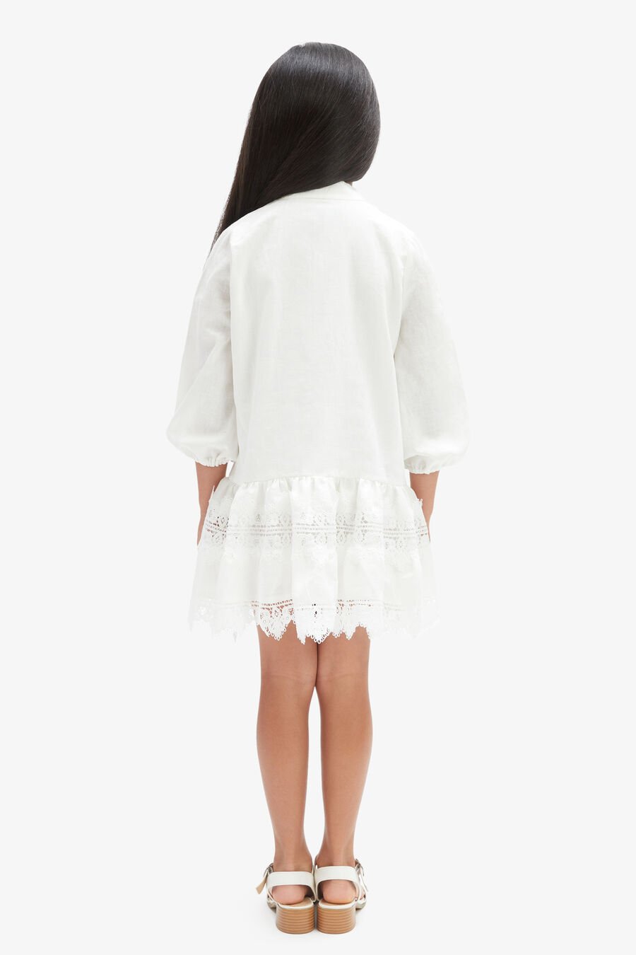 ANAIS MINI SHIRT DRESS in colour WHITE