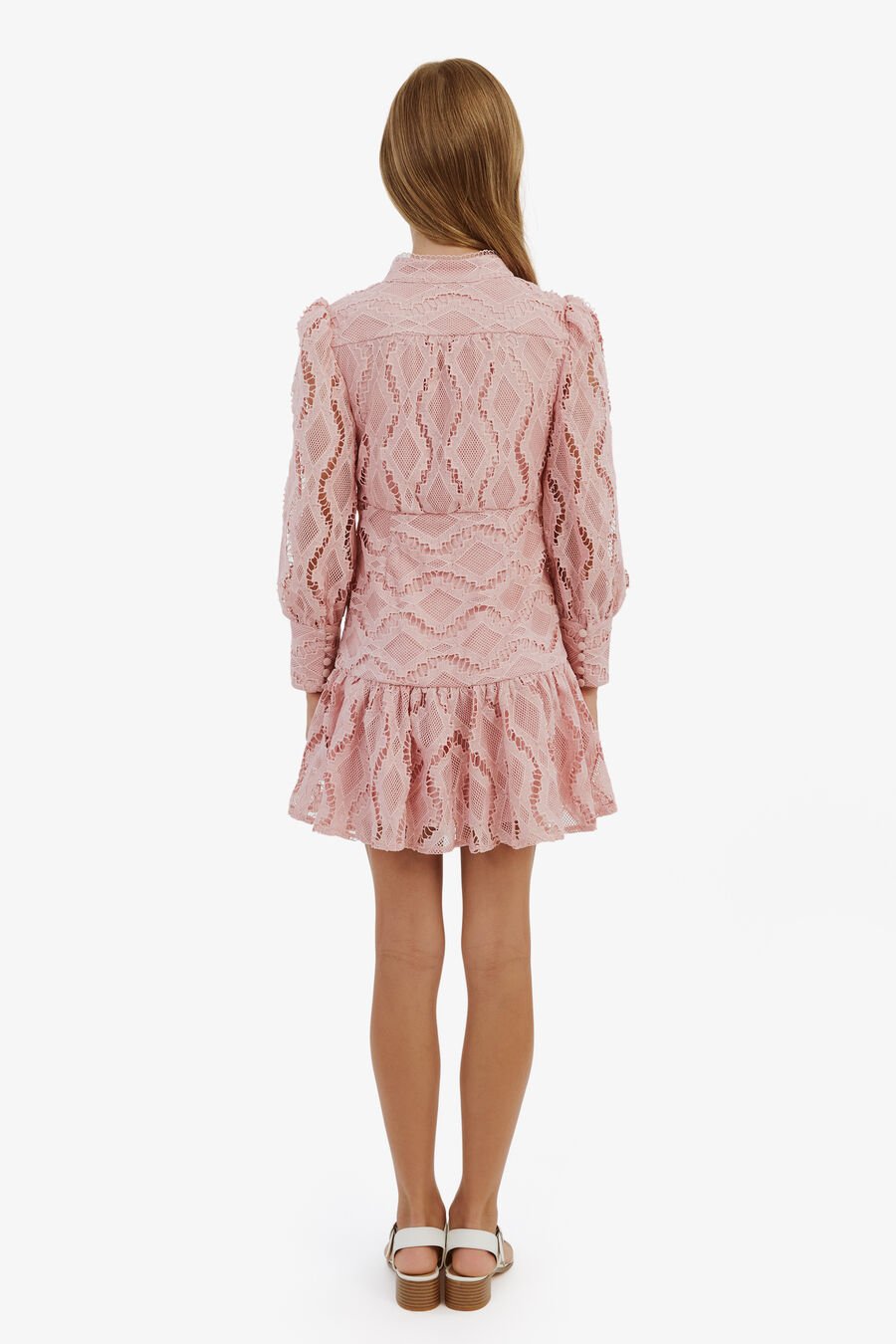 TALINA LACE DRESS in colour Cloud Pink