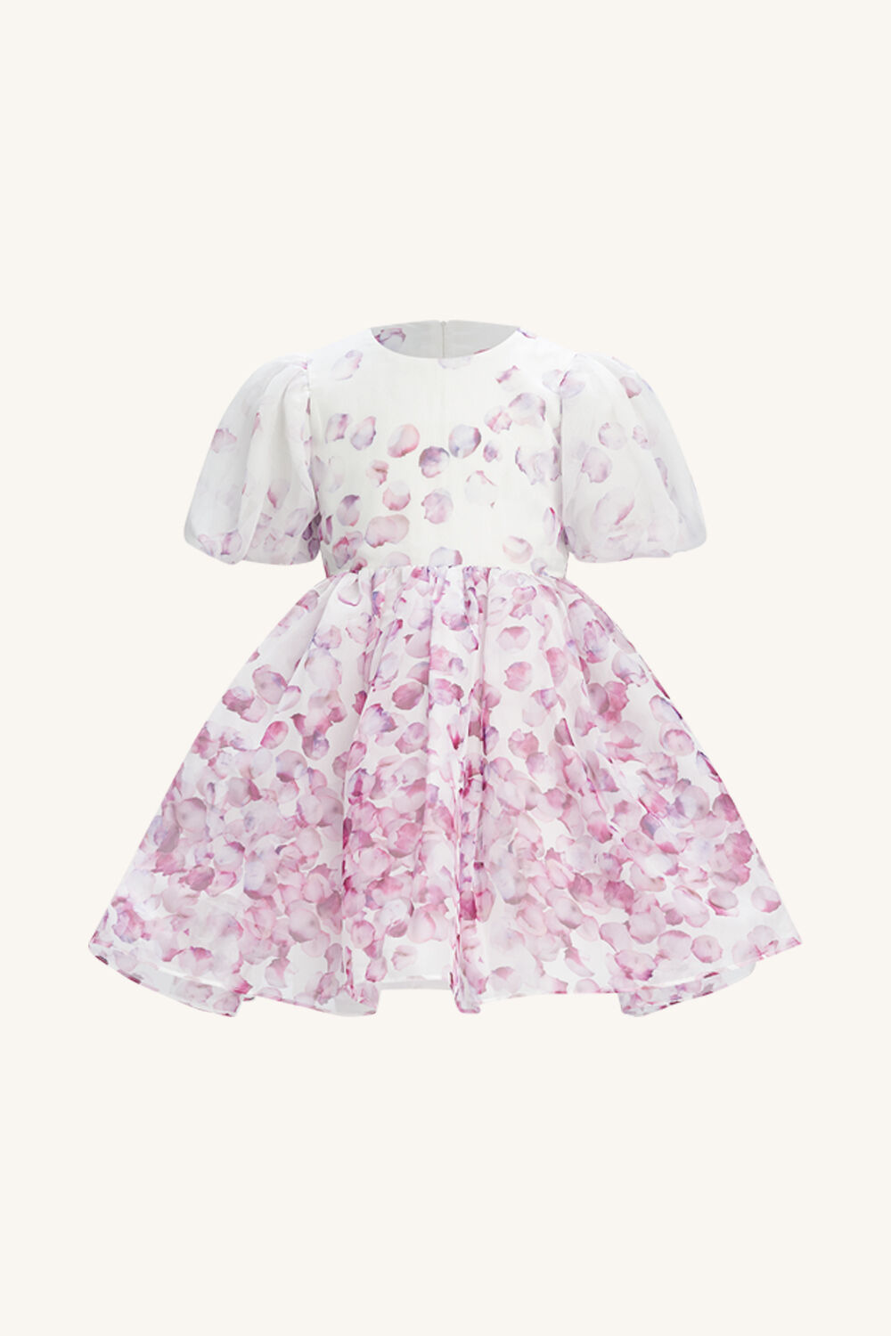 GIRLS HALEY PUFF MINI DRESS in colour PINK CARNATION
