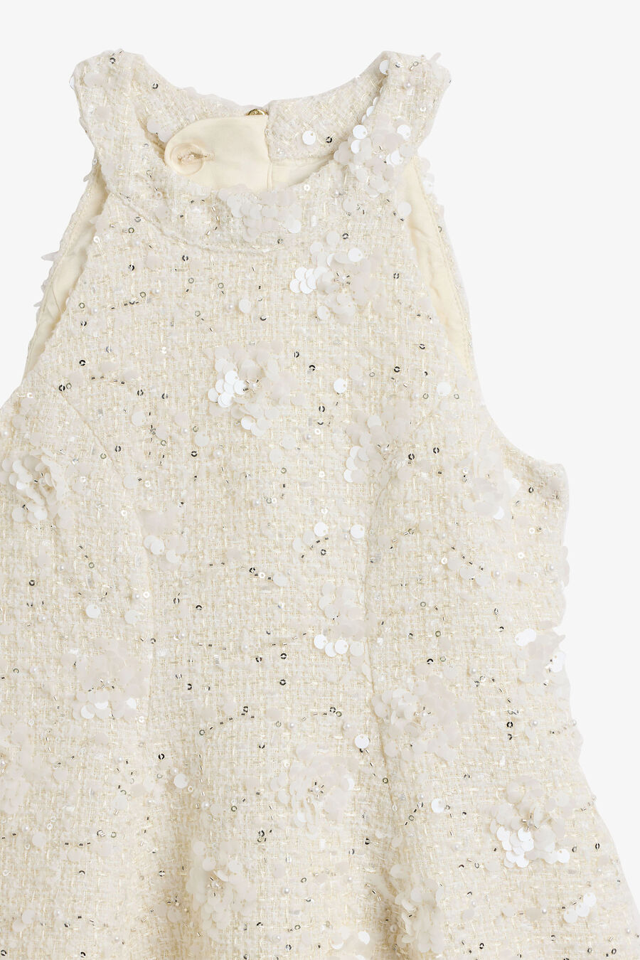 YVE BOUCLE MINI DRESS in colour IVORY