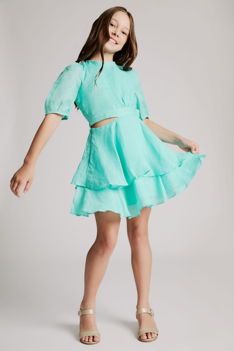MAIA MINI DRESS in colour AQUA