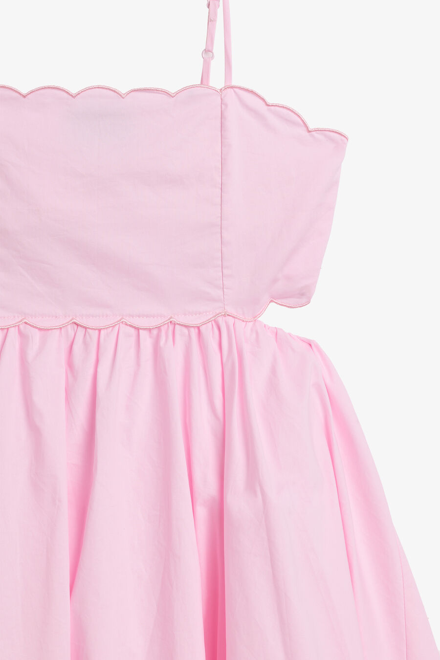 ZARIA MIDI POPLIN DRESS in colour Bliss Pink
