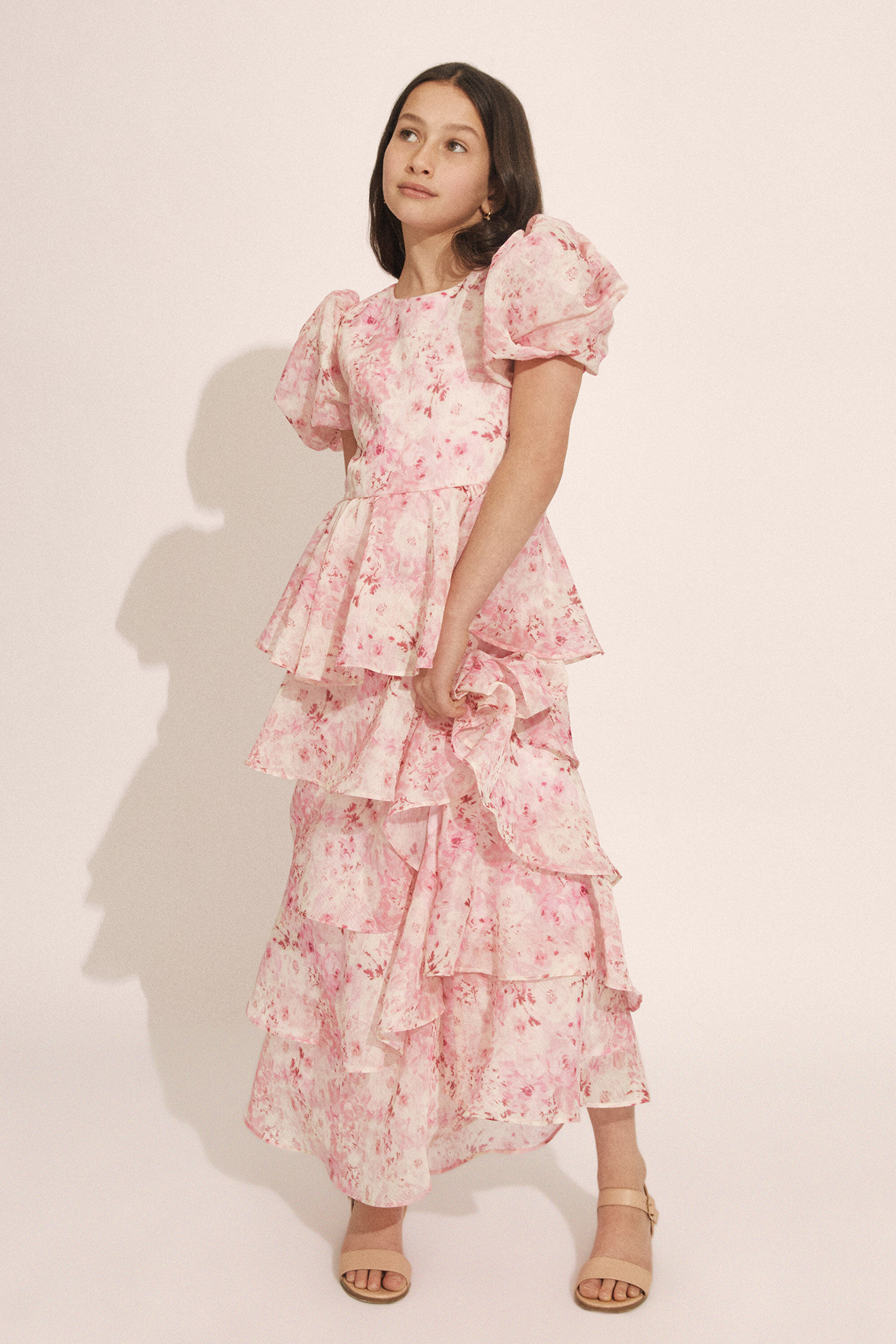 bardot junior pink dress Girls Lenny Maxi Dress In Pink Floral