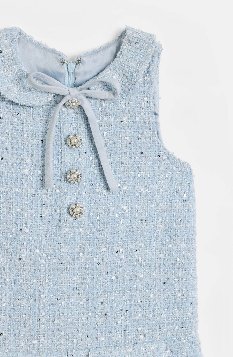 Girls Enes Sequin Boucle Mini Dress