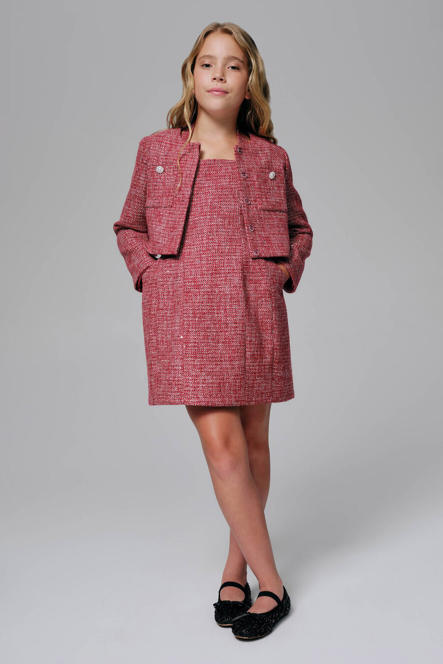 Girls Lana Boucle Dress
