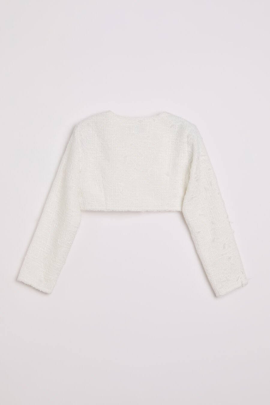 SUTTON BOUCLE CROP JACKET in colour WHITE
